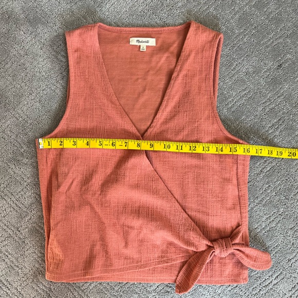 Madewell Texture And Thread Wrap Front Tank Top M - Picture 4 of 10